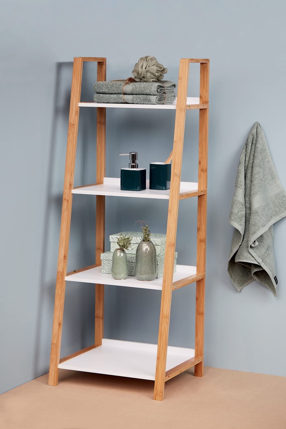wenko-regal-finja-bambus-4-etagen-43-x-112-x-36-cm-braun image 2