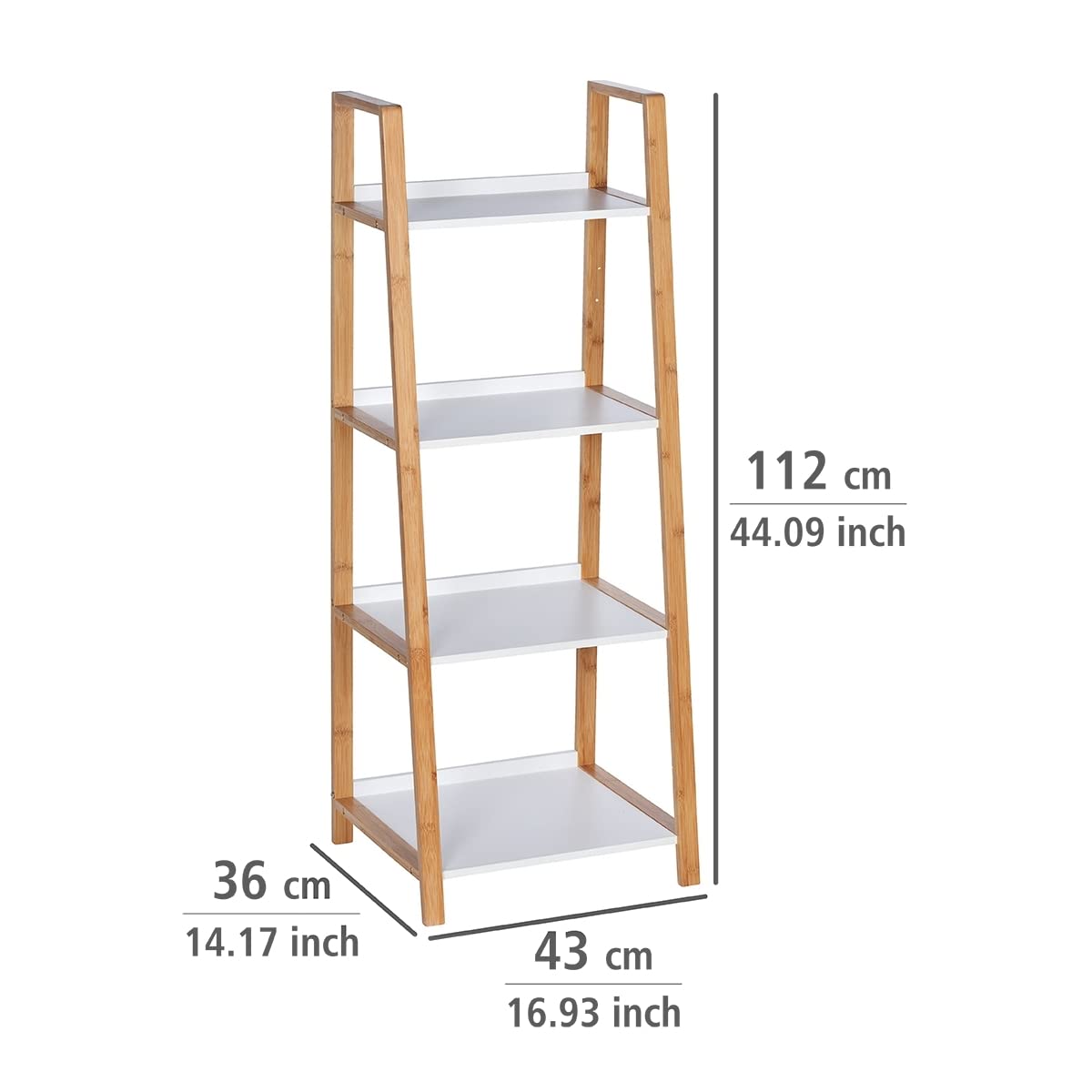 wenko-regal-finja-bambus-4-etagen-43-x-112-x-36-cm-braun image 3