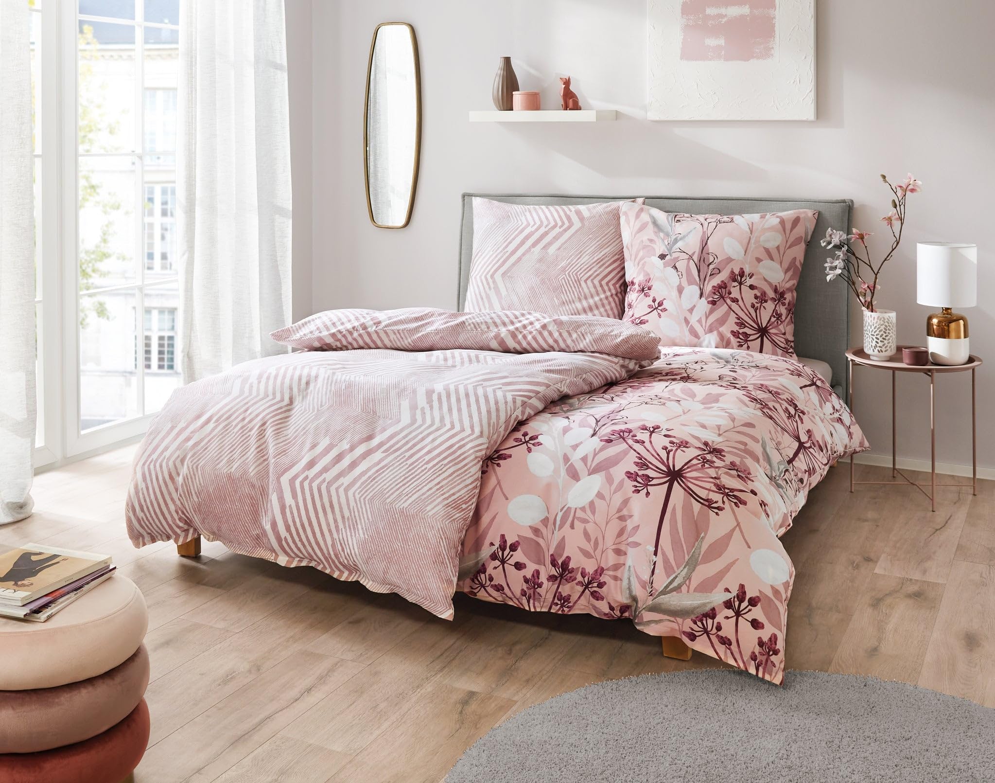 kleine-wolke-bettw-sche-satin-macra-pastellrose-155x220-80x80 image 3