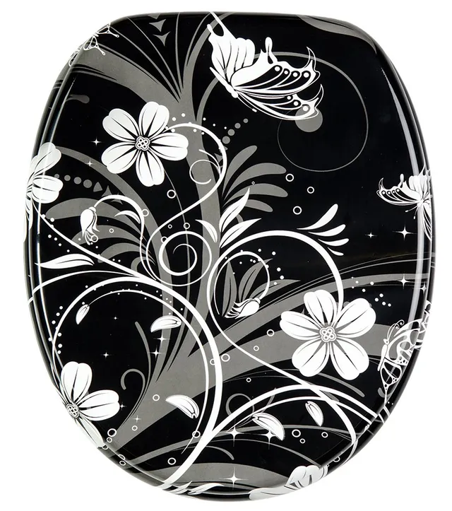 sanilo-wc-sitz-mit-absenkautomatik-holz-white-flower image 1