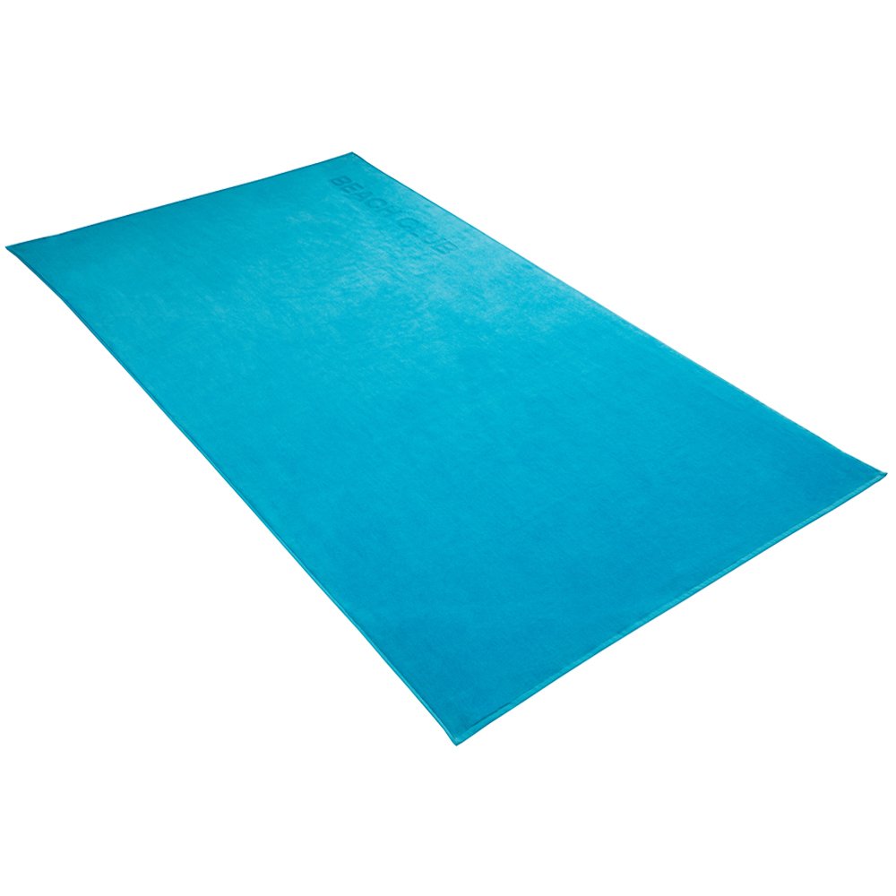 vossen-beach-club-strandtuch-100-x-180-cm-turquoise-velours-100-baumwolle image 1