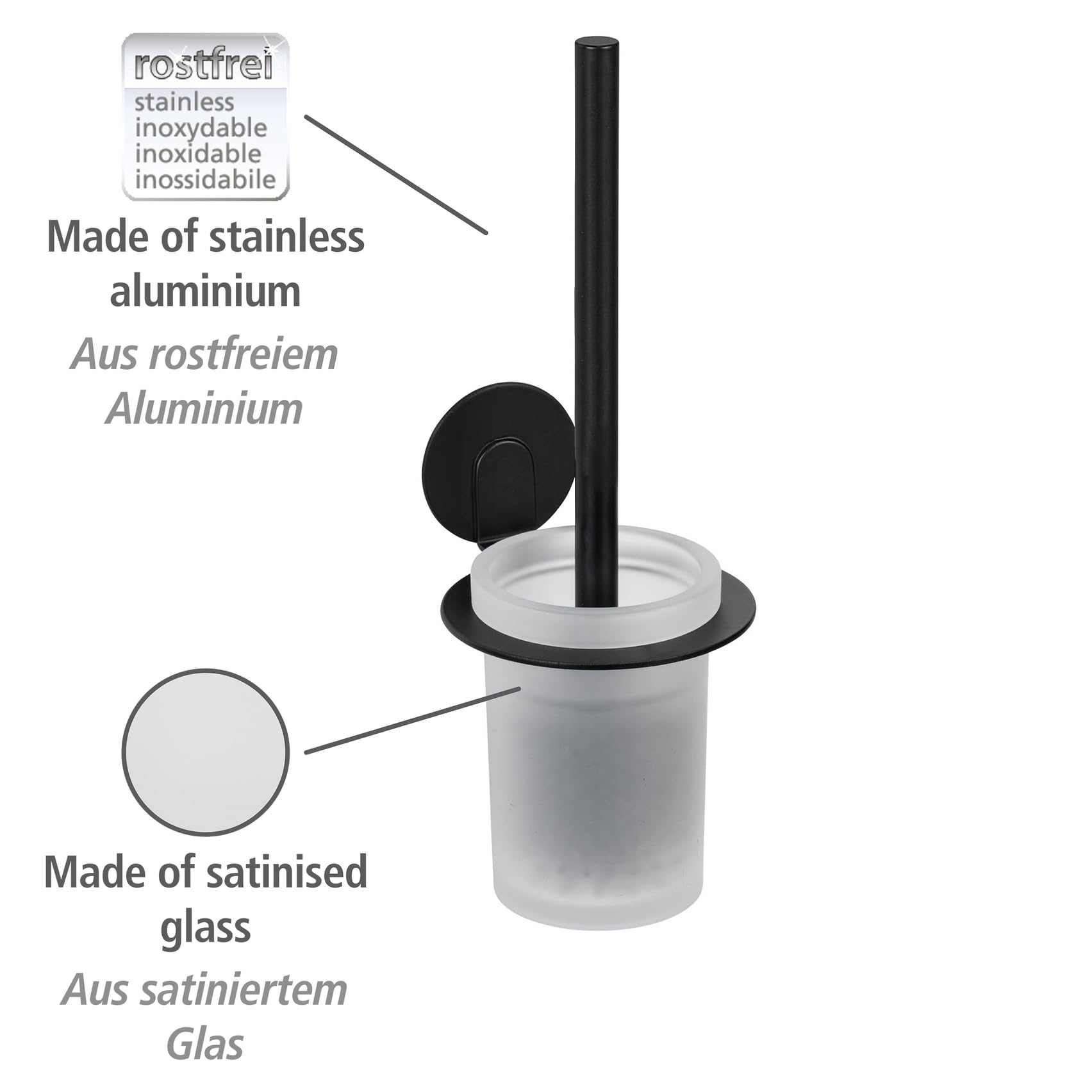 wenko-turbo-loc-bivio-wc-garnitur-black-matt-aus-aluminium-und-glas image 3