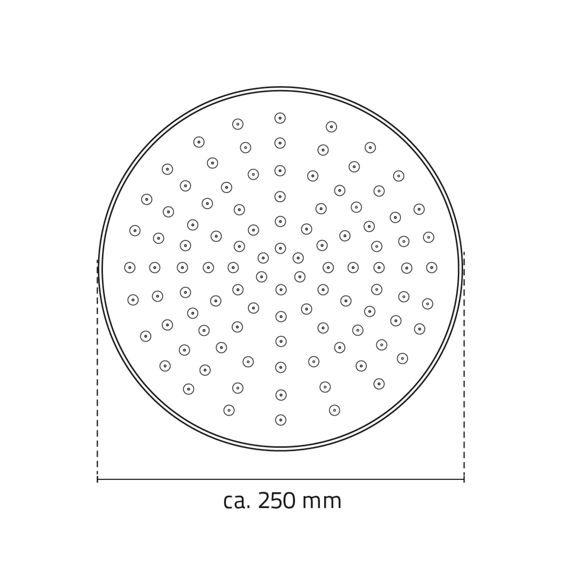 ridder-ravenna-regen-duschkopf-schwarz-25-cm-1-2-zoll image 2