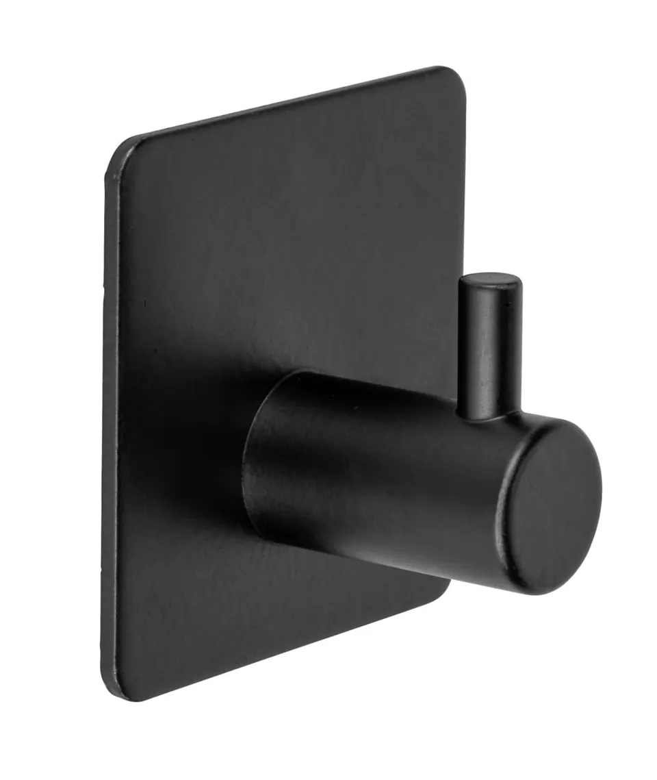 wenko-ureo-wandhaken-schwarz-2er-set-edelstahl-handtuchhaken-ohne-bohren image 1