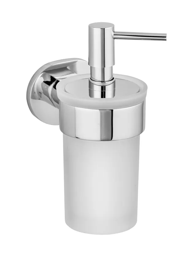 wenko-uv-loc-maribor-seifenspender-150-ml-8-5-x-17-x-9-cm-glas-zinkdruckguss-chr image 1