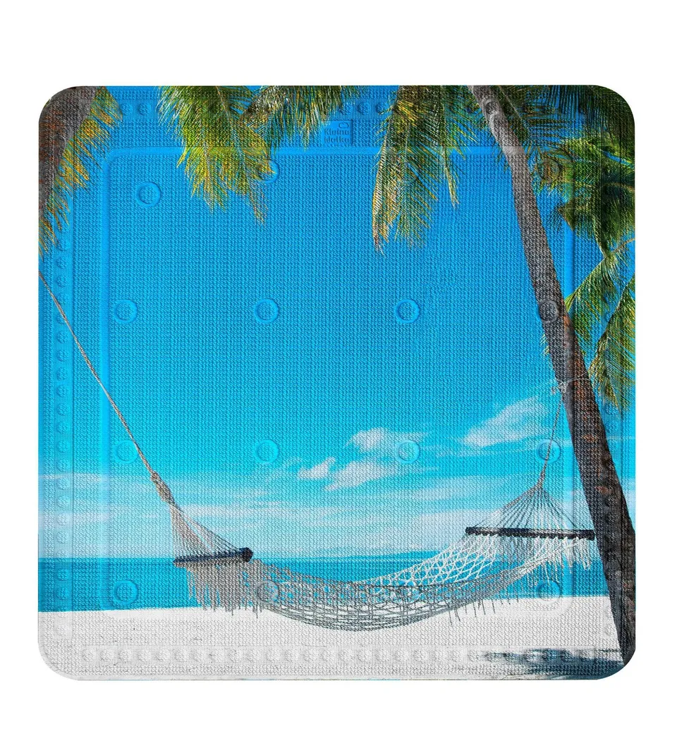 kleine-wolke-duscheinlage-bahamas-multicolor-55-x-55-cm-strandmotiv-mit-saugn-pf image 1