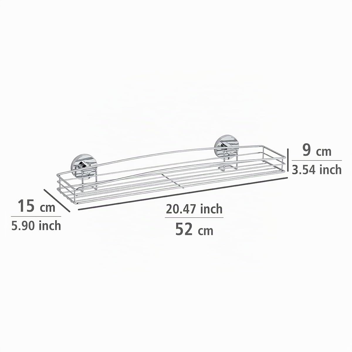 wenko-vacuum-loc-wand-maxiablage-milazzo-chrom-52-5-x-8-5-x-16-cm-ohne-bohren image 5