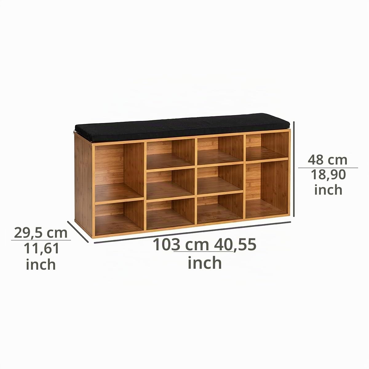 wenko-schuhbank-mit-sitzpolster-loft-103x48x29-5-cm-schwarz-natur-f-r-10-paar-sc image 3