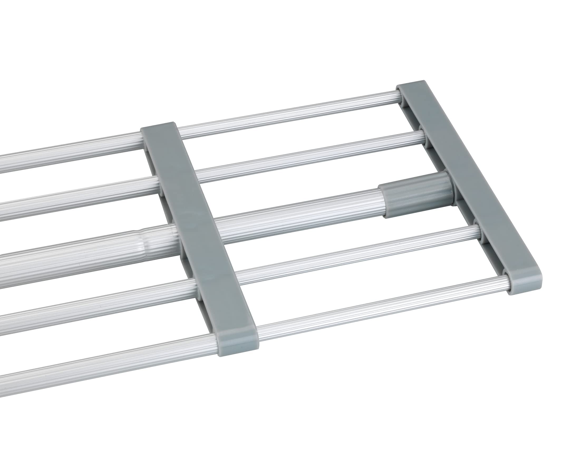 wenko-teleskop-klemmregal-70-120-x-23-cm-schuhregal-garderobe-ohne-bohren-silber image 3