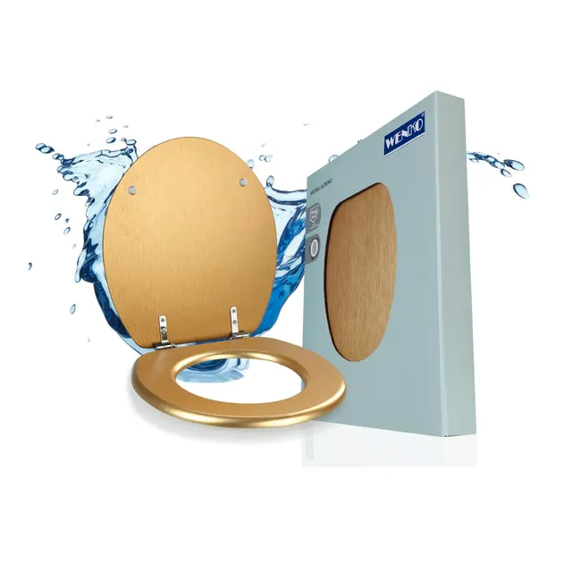 wenko-wc-sitz-aldeno-oval-mdf-gold-matt-ohne-absenkautomatik image 1