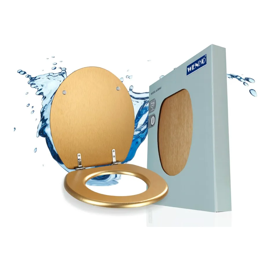 wenko-wc-sitz-aldeno-oval-mdf-gold-matt-ohne-absenkautomatik image 1