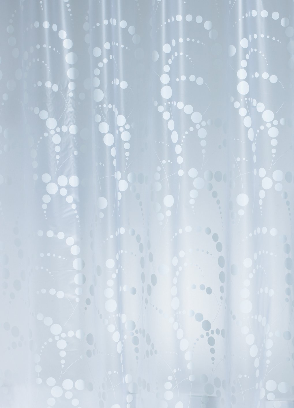 ridder-duschvorhang-folie-180x200-cm-dots-silber-inkl-ringe image 1