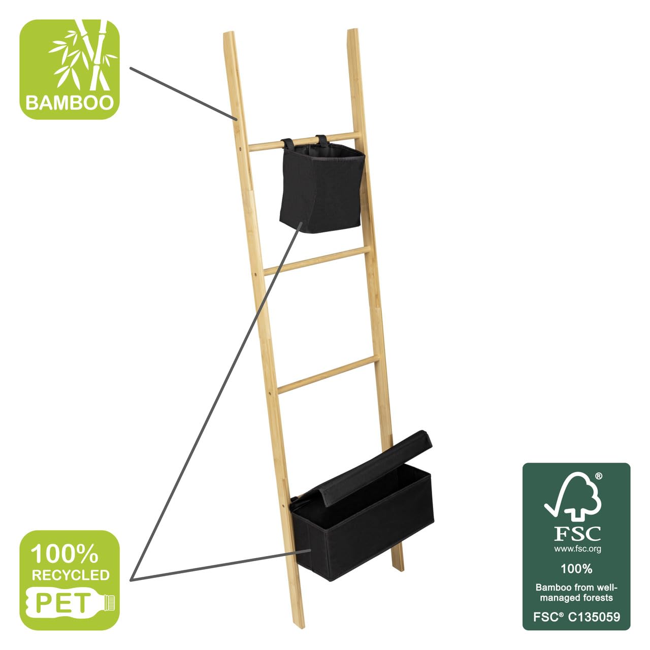 wenko-ecori-handtuchleiter-mit-2-k-rben-fsc-bambus-44-x-170-x-4-cm-natur-schwarz image 4