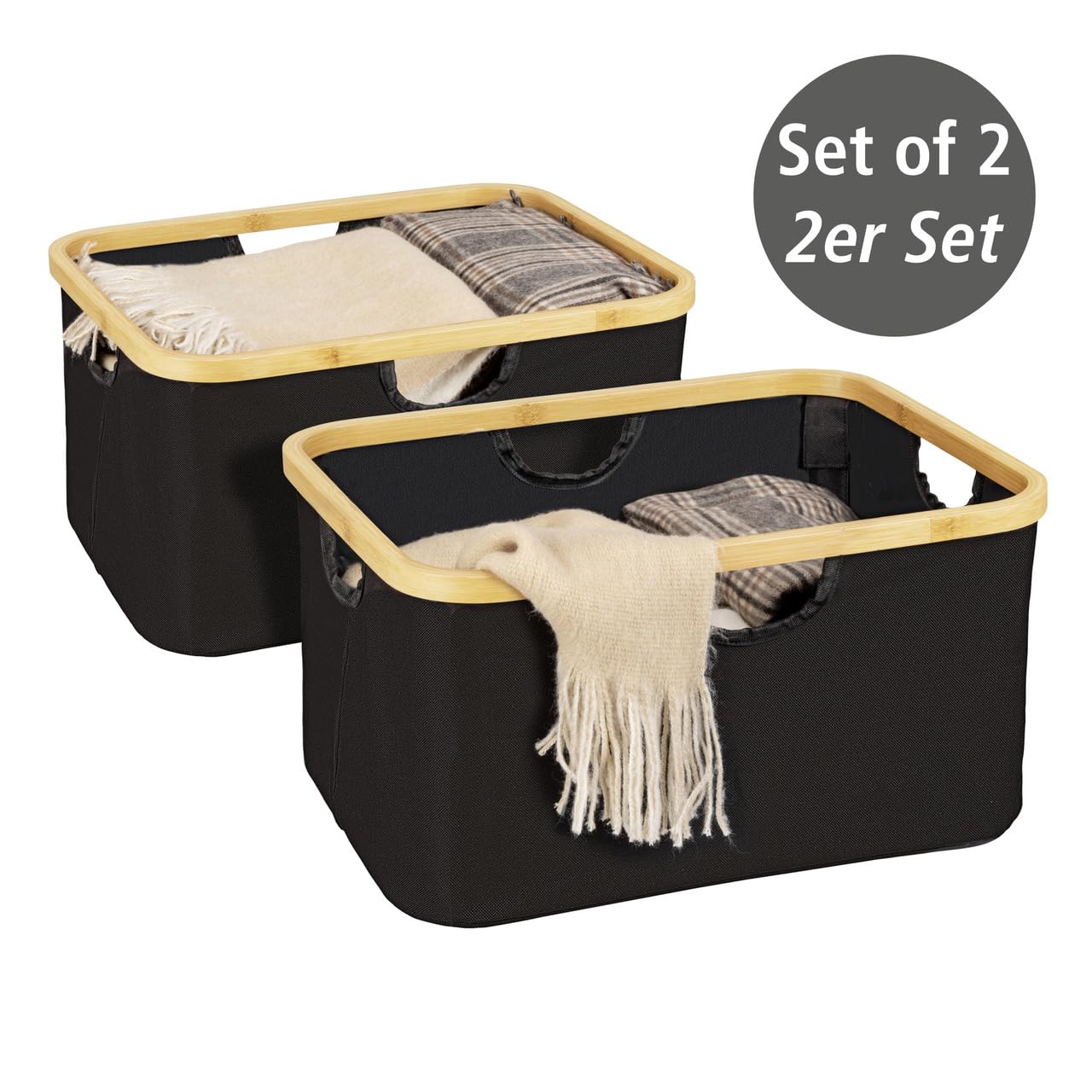 wenko-korb-ecori-2er-set-28-l-bambus-rpet-natur-schwarz image 3