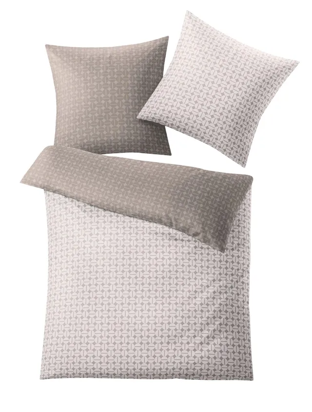 kleine-wolke-bettw-sche-punto-taupe-135-x-200-80-x-80-cm image 1