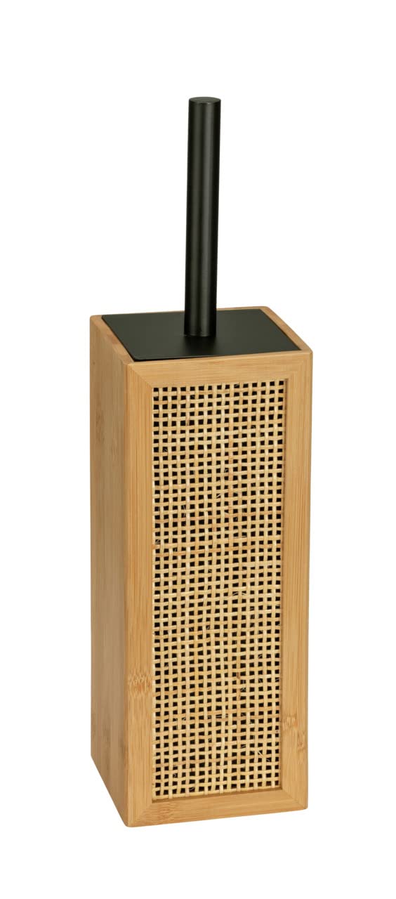 wenko-wc-garnitur-allegre-toilettenb-rstenhalter-bambus-rattan-9-5-x-36-5-x-9-5- image 1