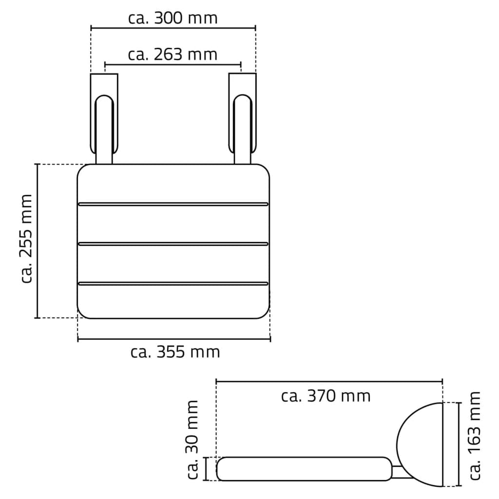ridder-assistent-duschklappsitz-zur-wandmontage-aluminium-wei-35-5-x-25-5-cm image 7