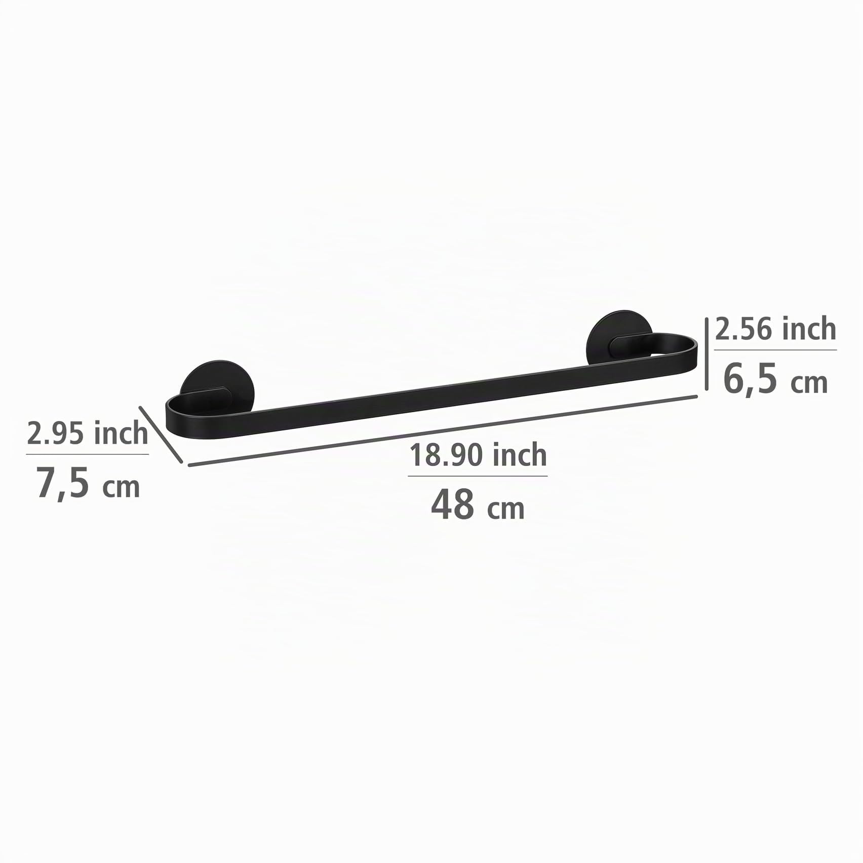 wenko-turbo-loc-badetuchstange-uno-bivio-black-matt-40-cm-aluminium image 4