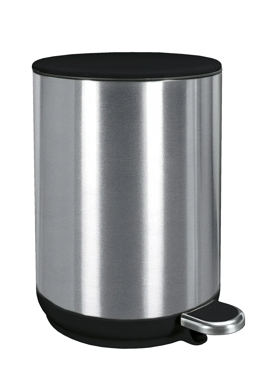 kleine-wolke-kosmetikeimer-caletto-schwarz-5-liter-treteimer-edelstahl-abs image 1