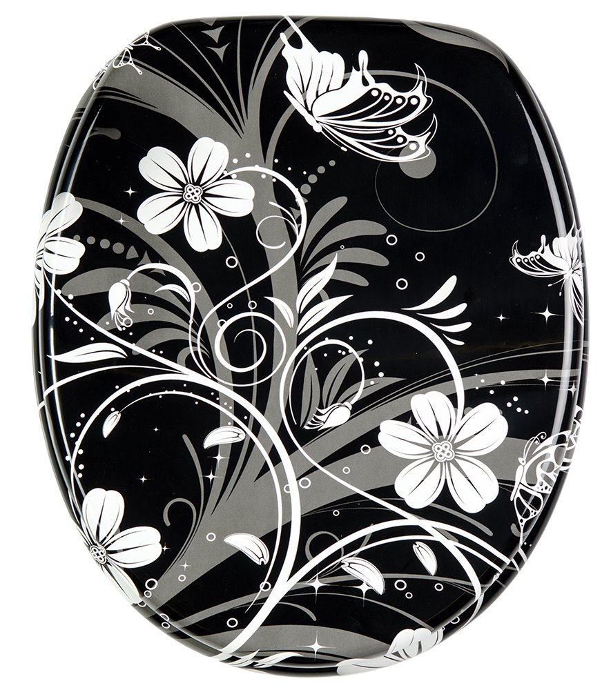 sanilo-wc-sitz-mit-absenkautomatik-holz-white-flower image 1