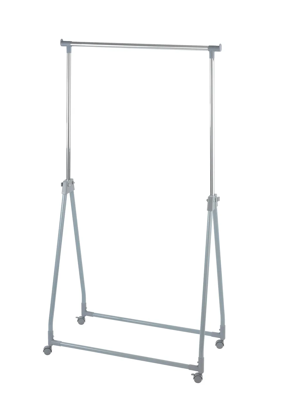 wenko-klappbarer-kleiderst-nder-mit-rollen-88-x-100-168-x-11-49-cm-chrom-grau image 1