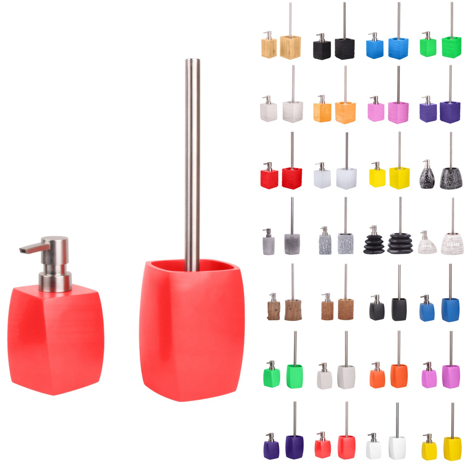 sanilo-badezimmer-set-wave-red-seifenspender-und-wc-b-rste image 1