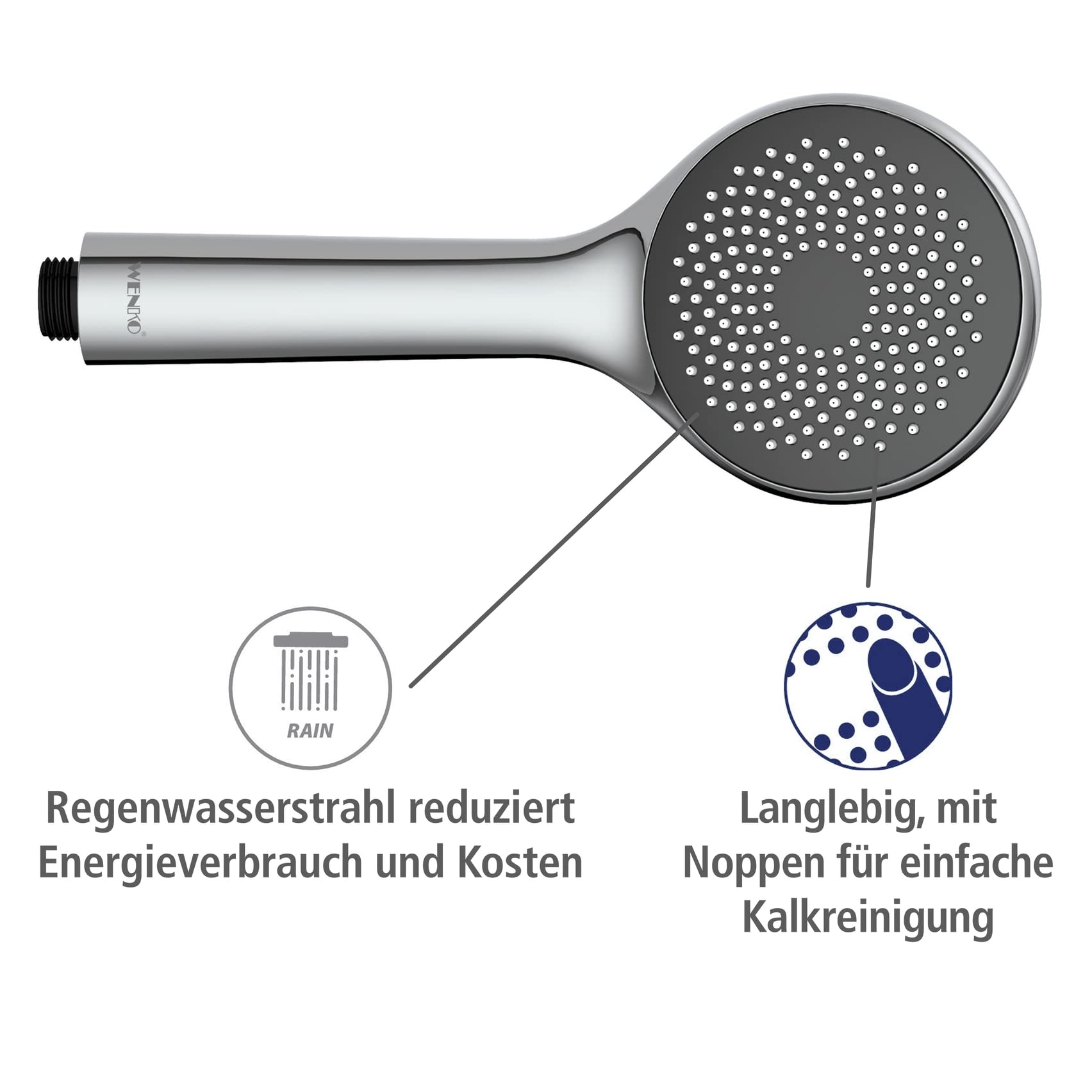 wenko-duschkopf-watersaving-handbrause-grau-9-6-cm image 5
