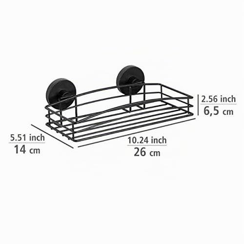 wenko-vacuum-loc-wandablage-schwarz-drahtkorb-loft-stil-26-x-6-5-x-14-cm image 6
