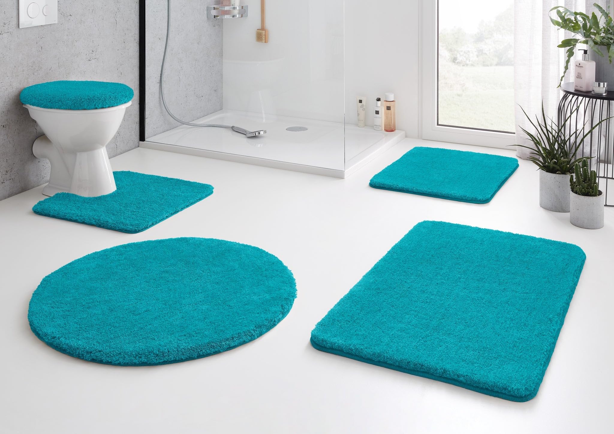kleine-wolke-badteppich-t-rkis-85-x-150-cm-polyacryl-hochflor image 2