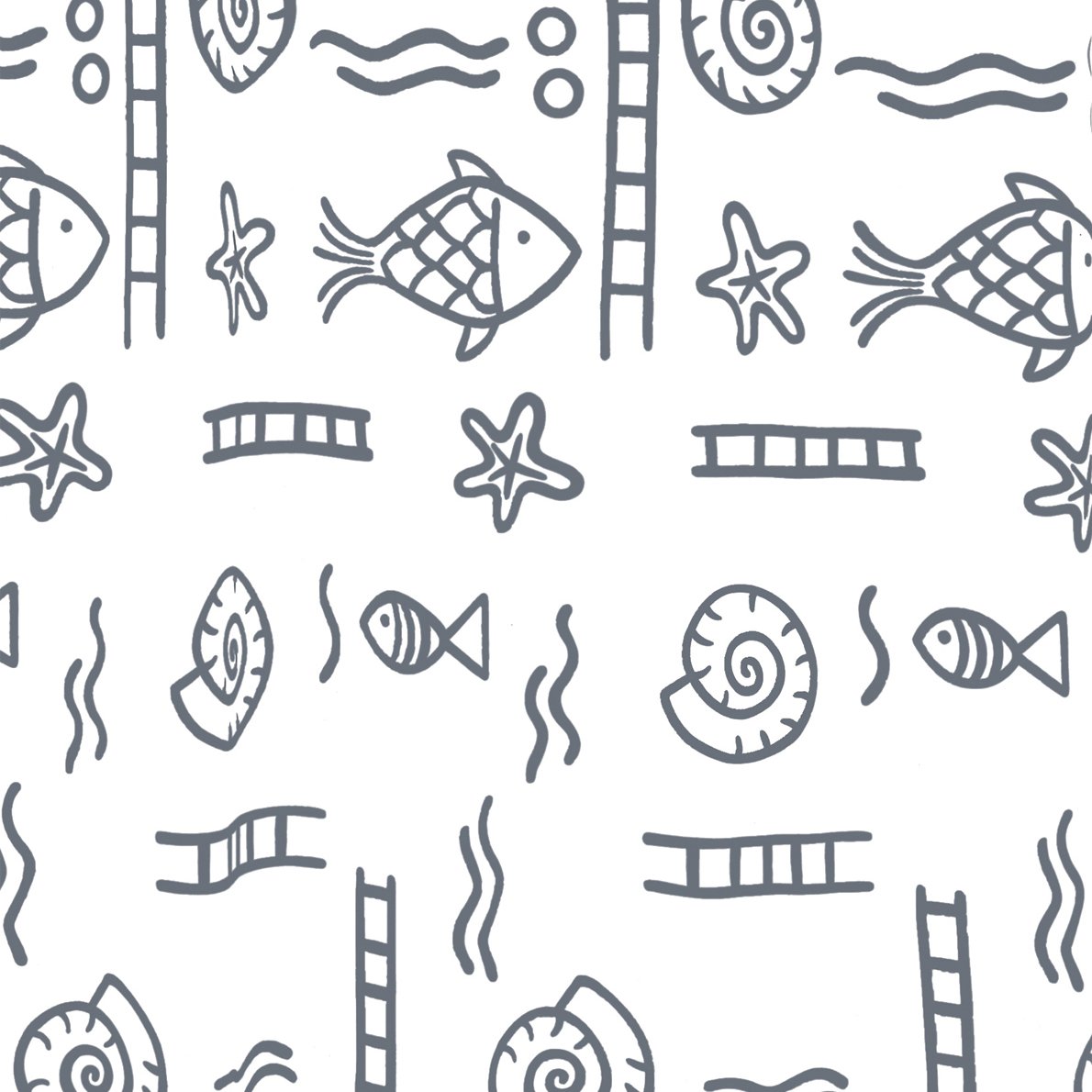 ridder-duschvorhang-textil-neptun-180x200-cm-grau-mit-fischen-inkl-ringe image 7