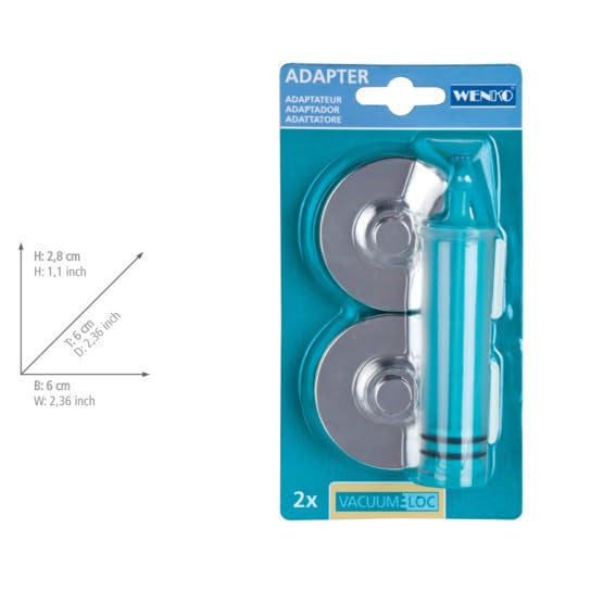 wenko-vacuum-loc-adapter-2er-set-befestigung-ohne-bohren-verchromt image 5