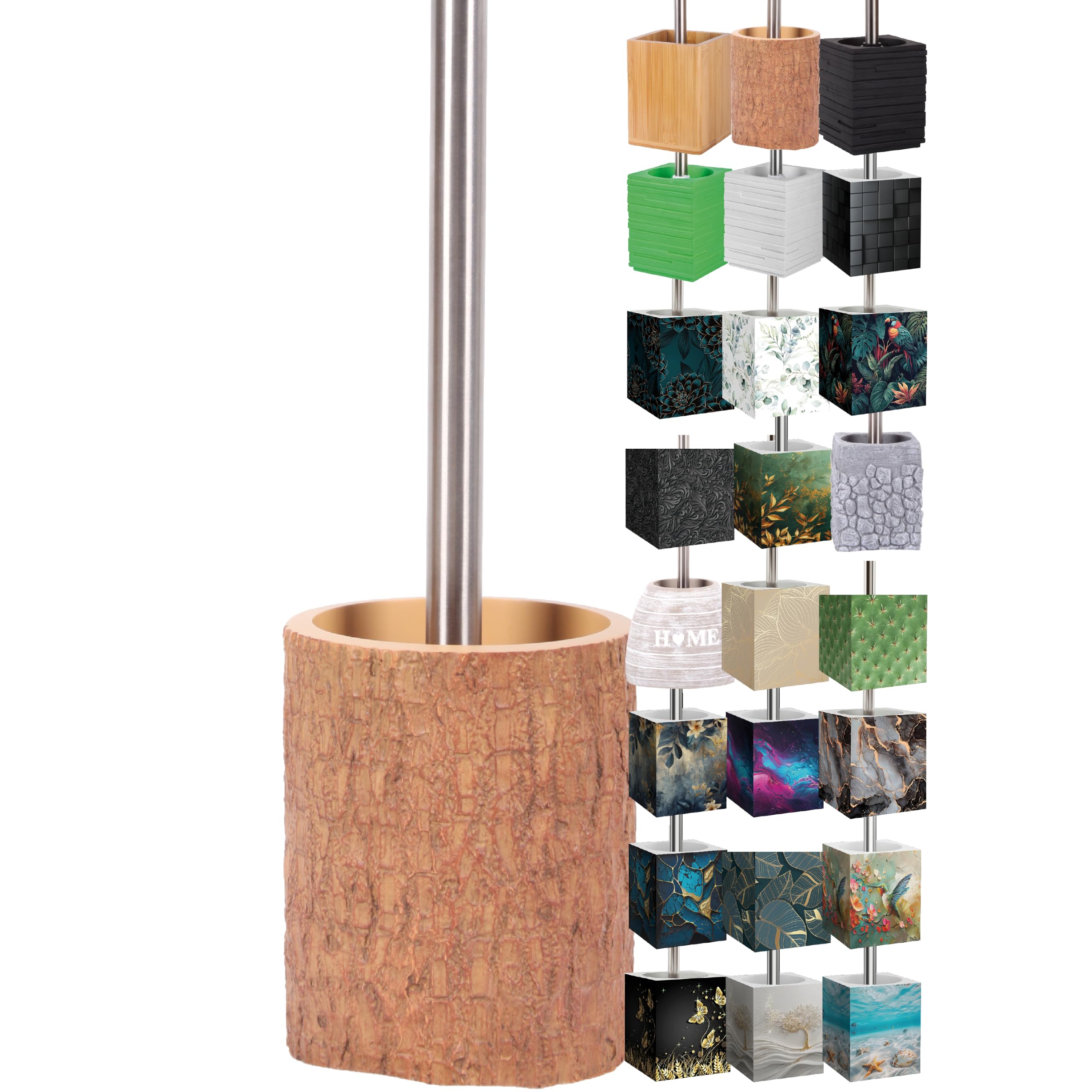 sanilo-wc-b-rste-bark-freistehend-edelstahl-mit-auswechselbarem-kopf image 1