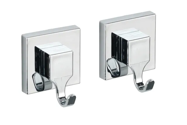 wenko-vacuum-loc-wandhaken-quadro-2er-set-handtuchhaken-kunststoff-chrom-6-x-7-x image 1