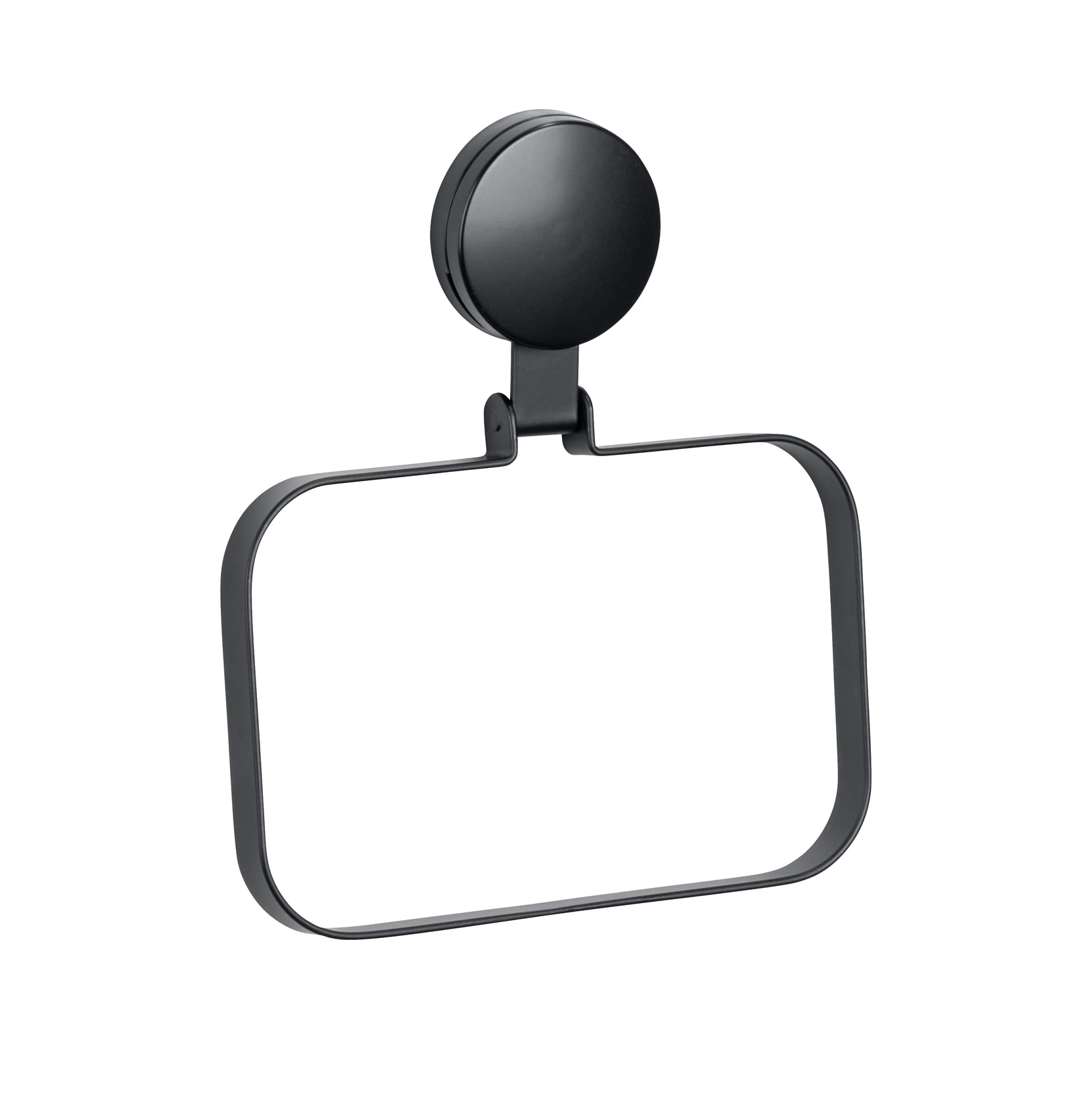 wenko-static-loc-plus-handtuchring-pavia-schwarz-stahl-matt-18-5-x-21-cm image 1