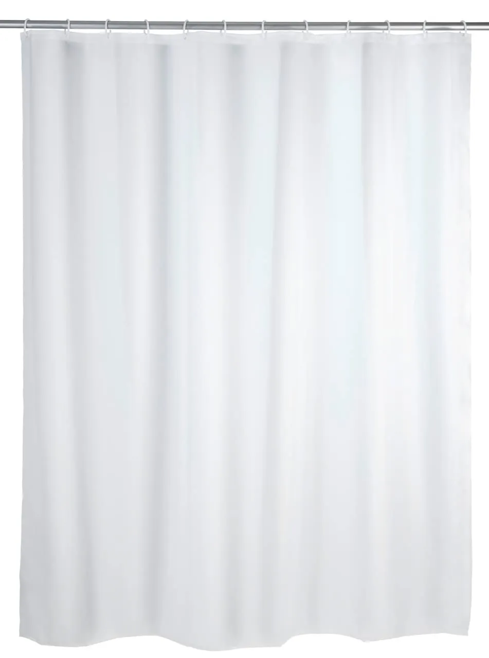 wenko-uni-duschvorhang-wei-180-x-200-cm-peva-wasserdicht-mit-ringen image 1
