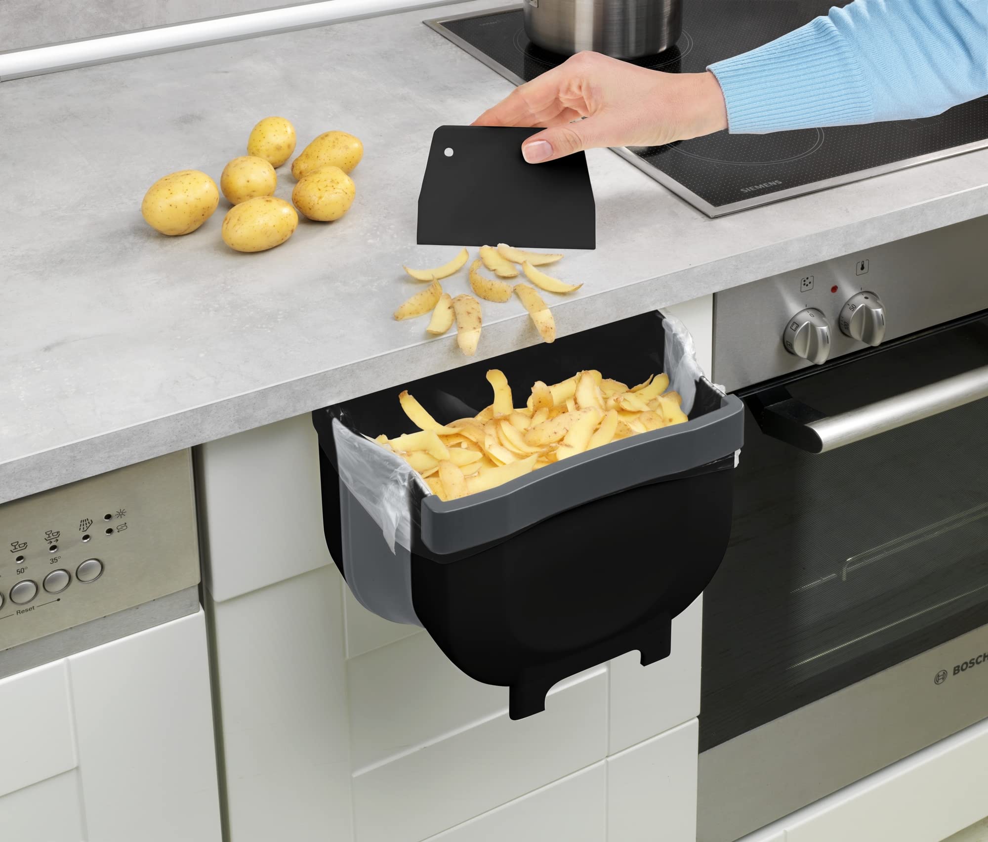 wenko-fago-t-r-abfalleimer-5-liter-black-outdoor-kitchen-faltbar-schwarz-25-5-x- image 2