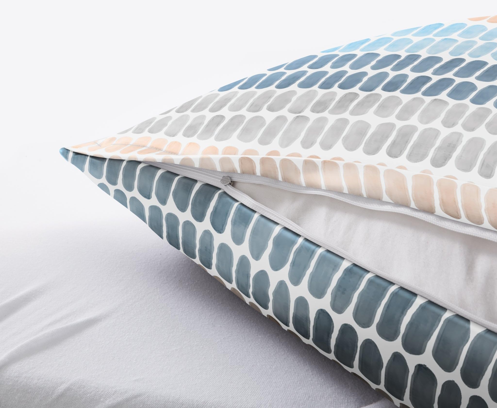 kleine-wolke-solid-mako-satin-bettw-sche-sand-beige-blau-135-x-200-cm-80-x-80-cm image 2