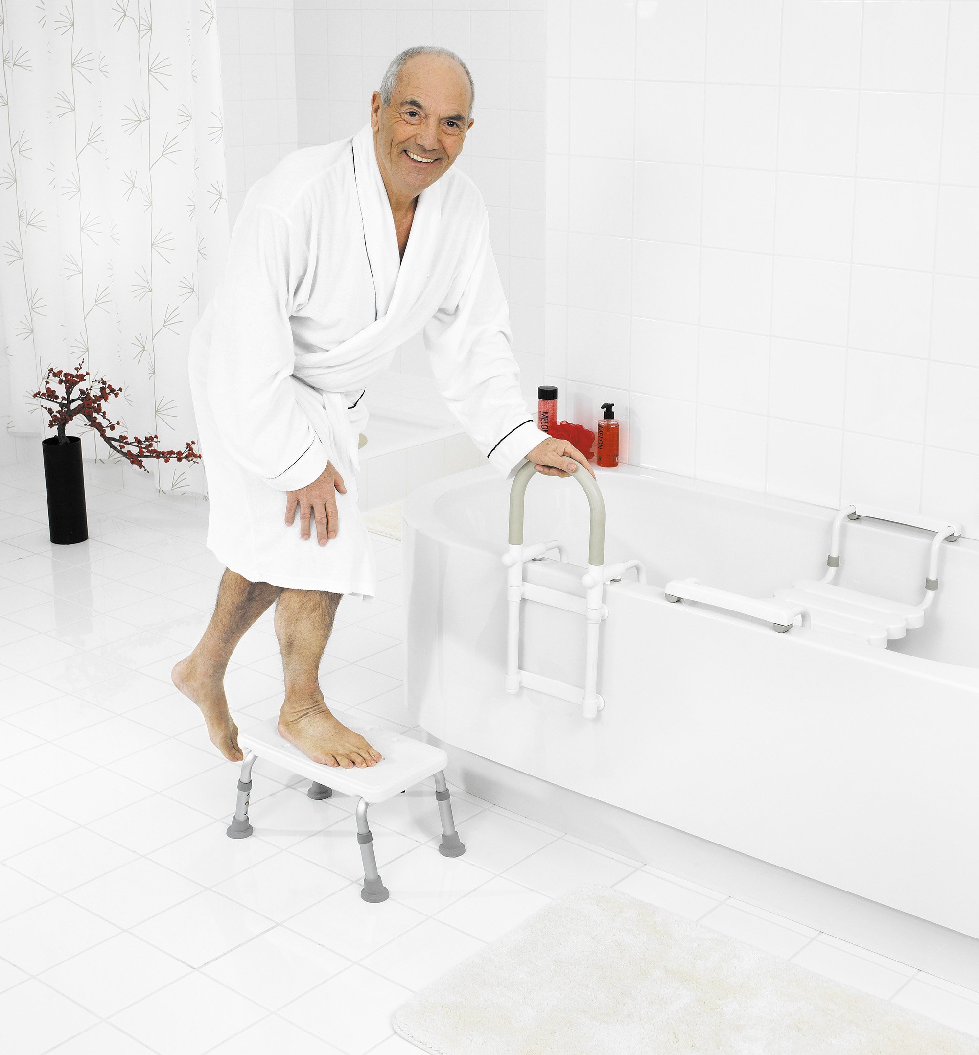 ridder-assistent-badschemel-sam-tritthocker-wei-h-henverstellbar image 2