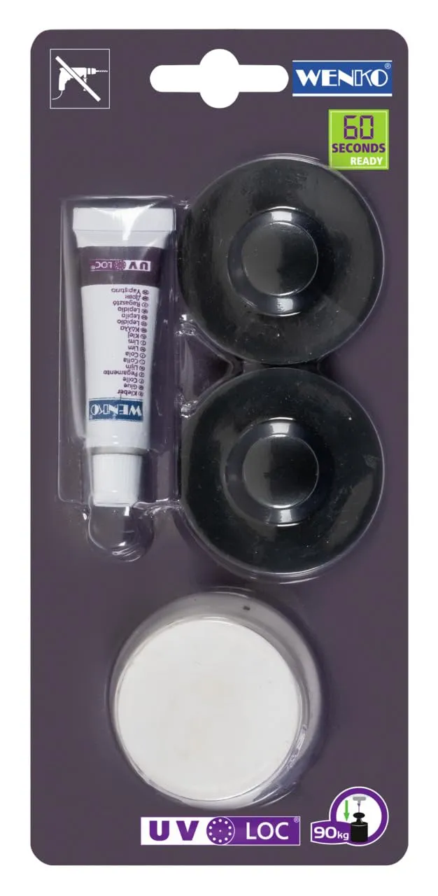 wenko-uv-loc-befestigungsset-f-r-drahtserien-befestigen-ohne-bohren-schwarz image 1