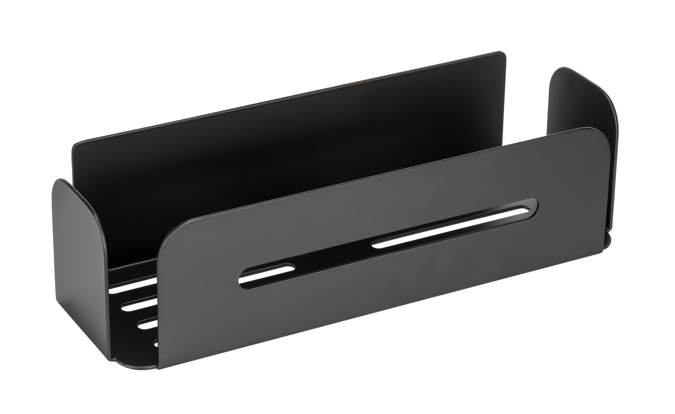 wenko-turbo-loc-bivio-black-matt-wandablage-aus-aluminium-30-x-8-x-10-5-cm image 1
