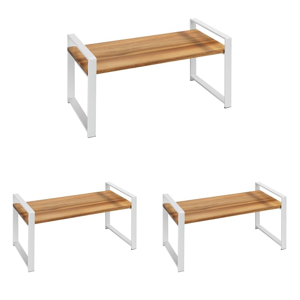 wenko-k-chenregal-louisa-2-etagen-arbeitsplattenregal-akazie-metall-32-x-33-x-11 image 8