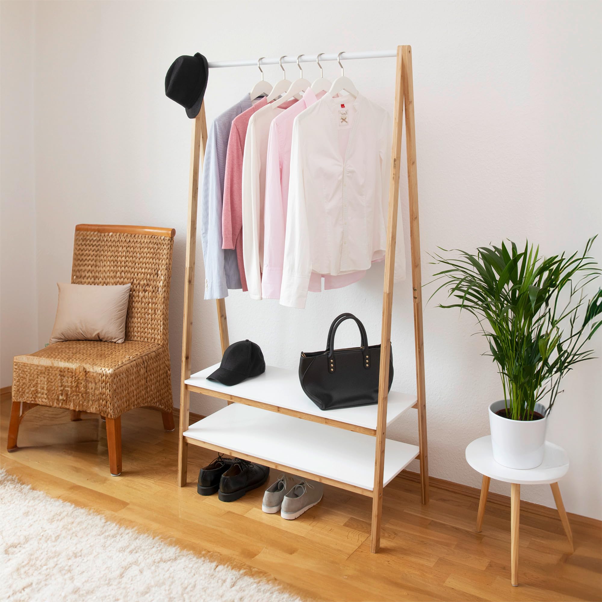 wenko-finja-standgarderobe-95-x-172-x-42-cm-bambus-braun-wei image 7
