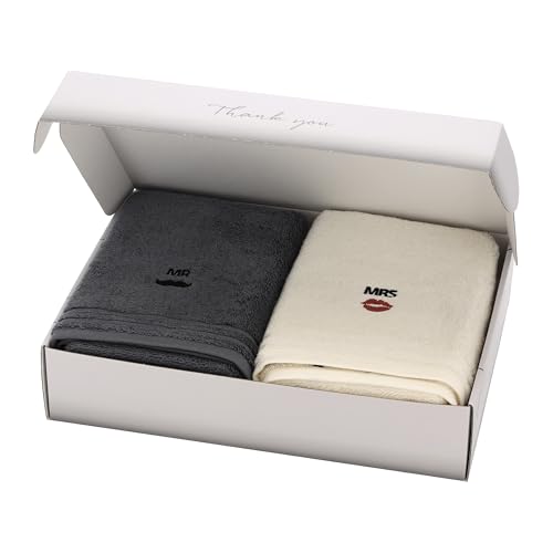 vossen-mr-mrs-handtuch-geschenkset-50-x-100-cm-2-handt-cher-ivory-flanell-mit-st image 6
