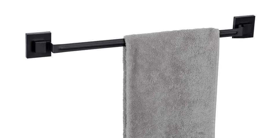 wenko-quadro-badetuchstange-60-cm-edelstahl-schwarz-vacuum-loc image 1
