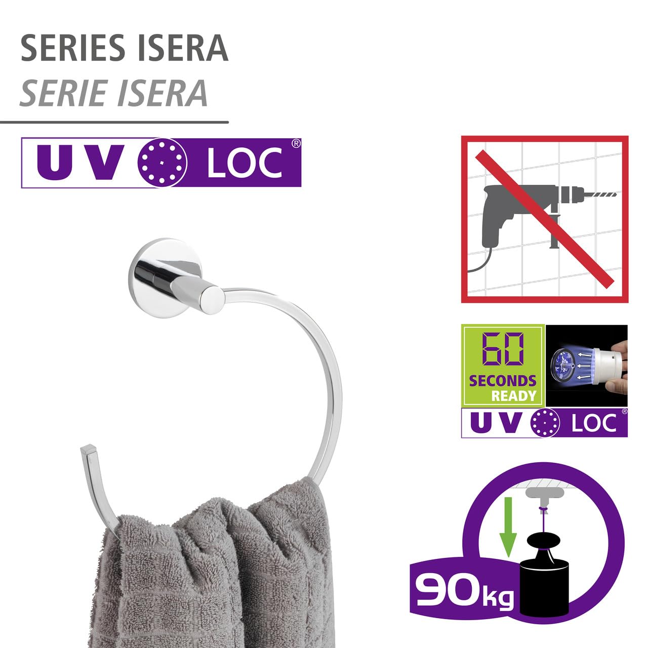 wenko-isera-uv-loc-handtuchring-19-x-21-x-7-cm-ohne-bohren-chrom image 2