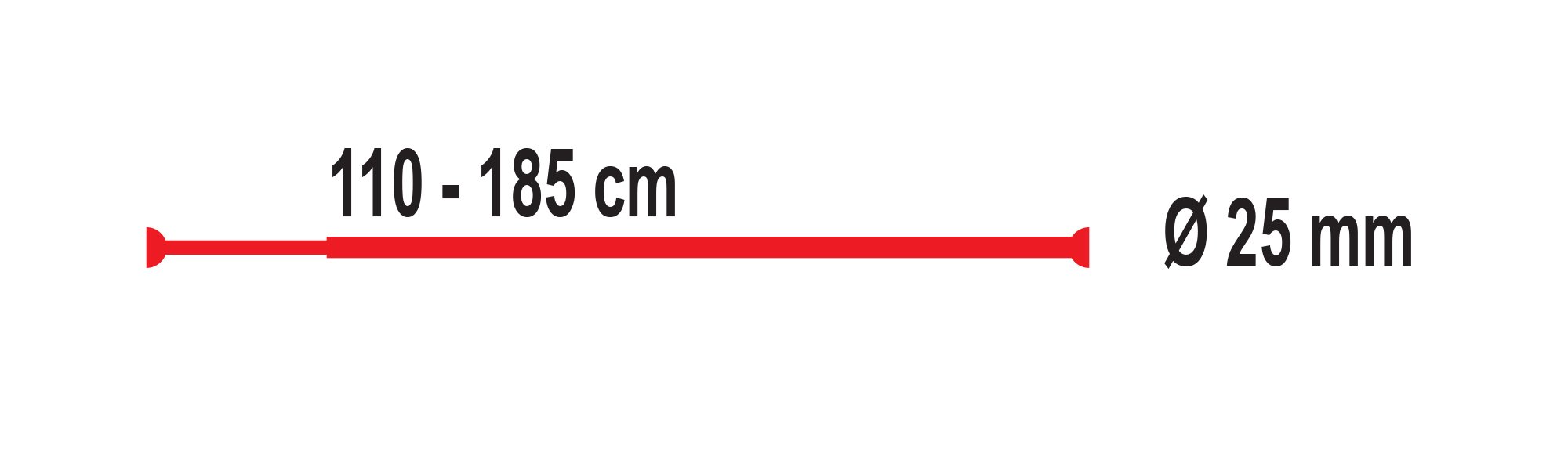 ridder-duschvorhangstange-110-185-cm-25-mm-aluminium-wei image 3