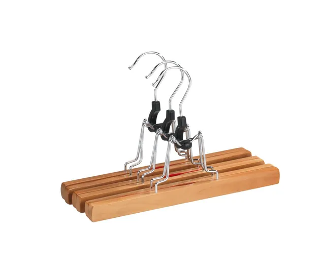 wenko-hosen-klemmb-gel-3er-set-holz-25-cm-naturfarben image 1