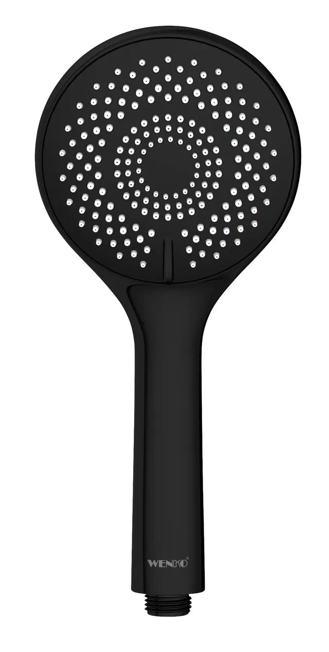 wenko-watersaving-wasserspar-duschkopf-schwarz-3-strahlarten-11-cm image 1