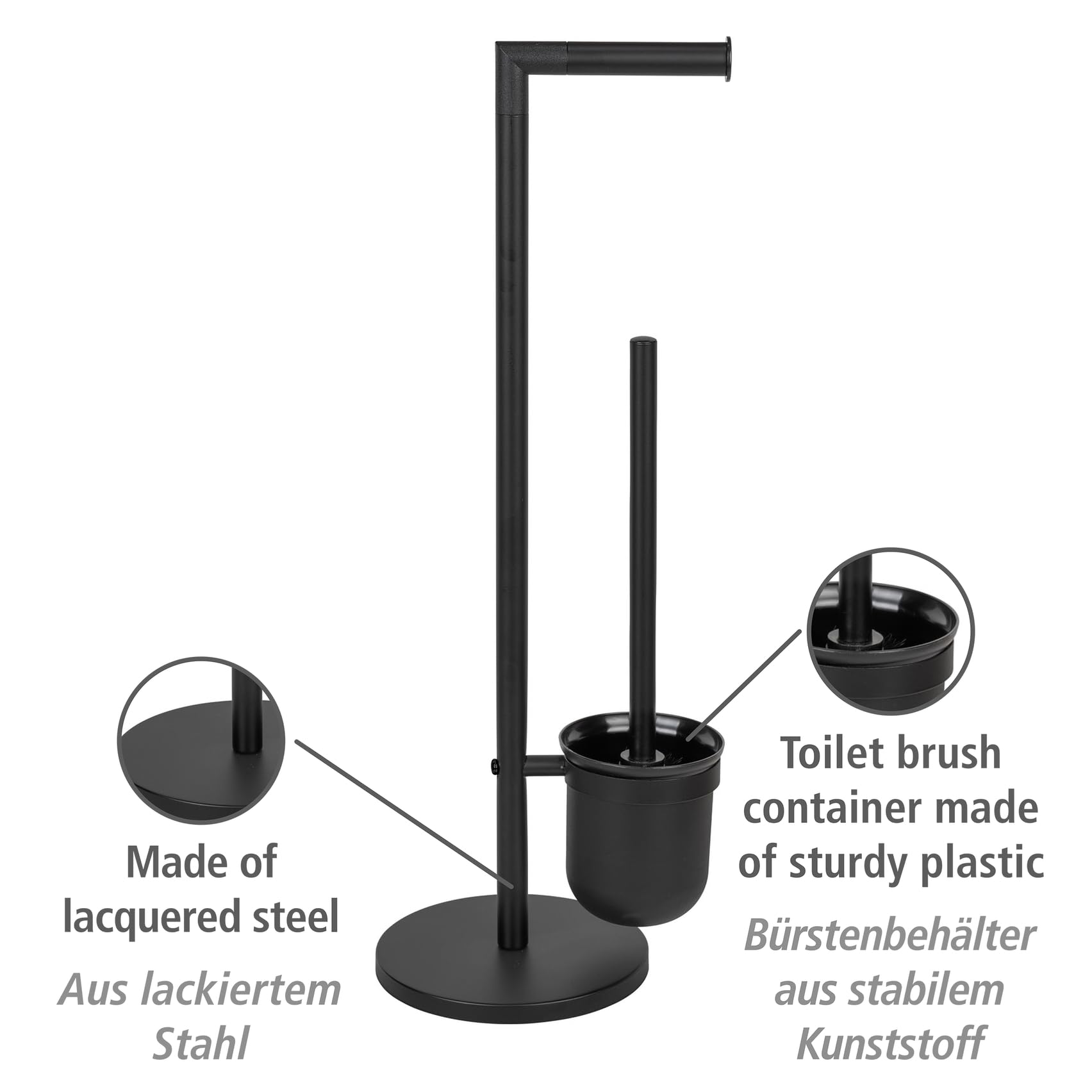 wenko-parus-stand-wc-garnitur-mit-wc-b-rste-schwarz image 2