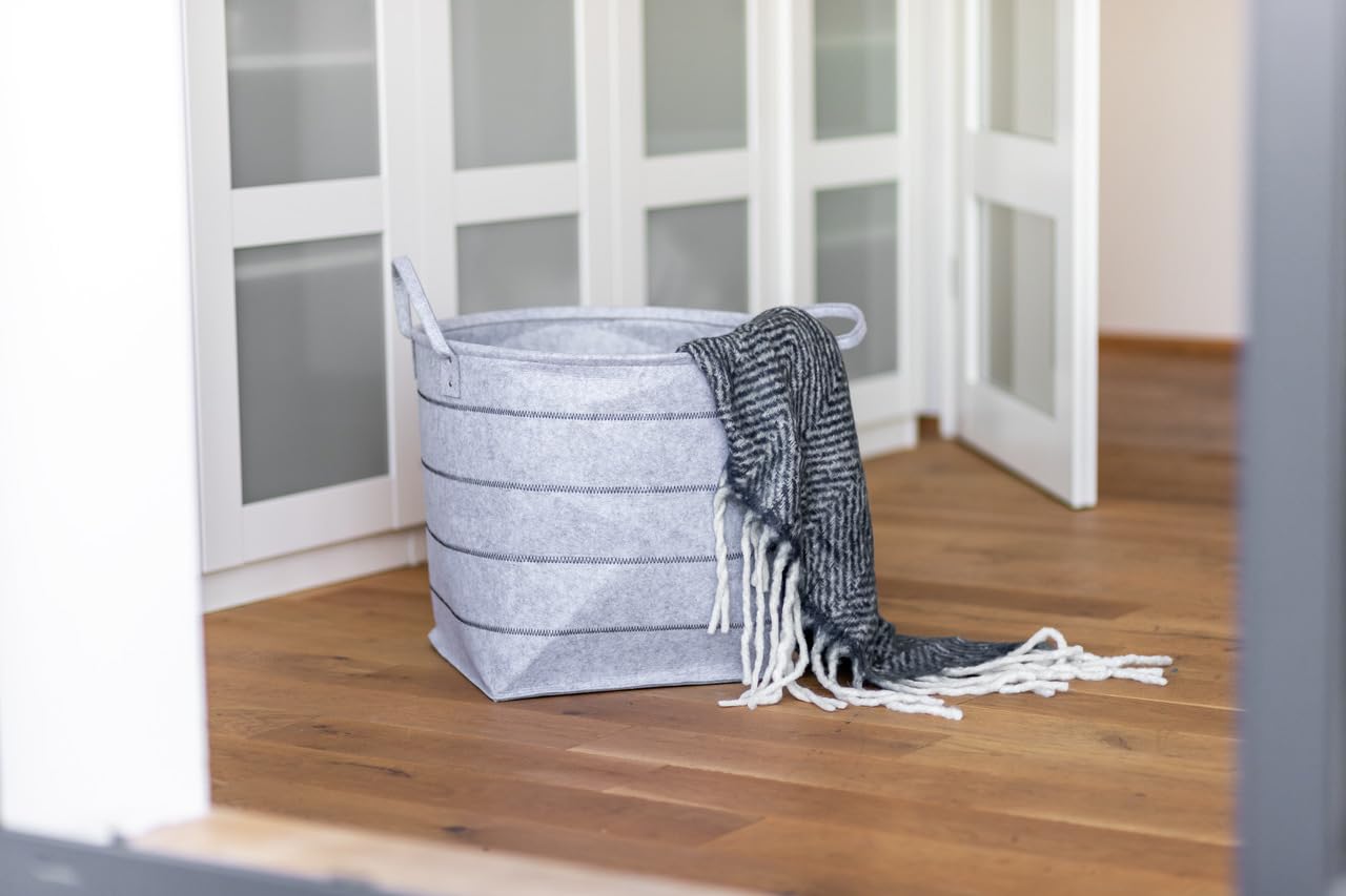 wenko-aufbewahrungskorb-nella-l-filzkorb-grau-79-l-48-x-44-cm image 6